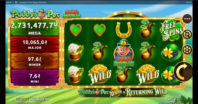 Paddy’s Pot Mega Moolah