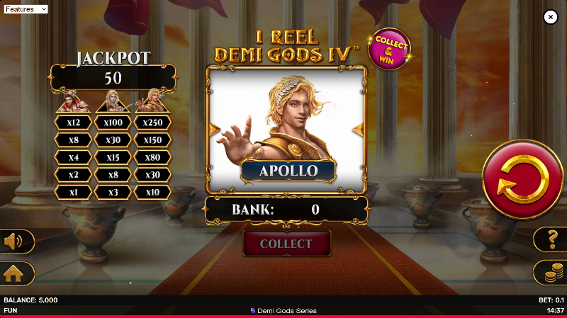 1 Reel Demi Gods Iv