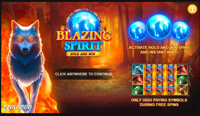 Blazing Spirit Hold and Win