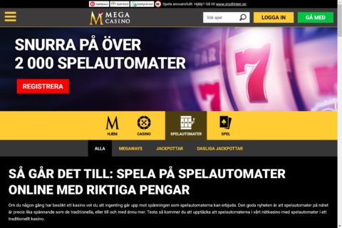 Mega Casino ansvarsfullt spelande