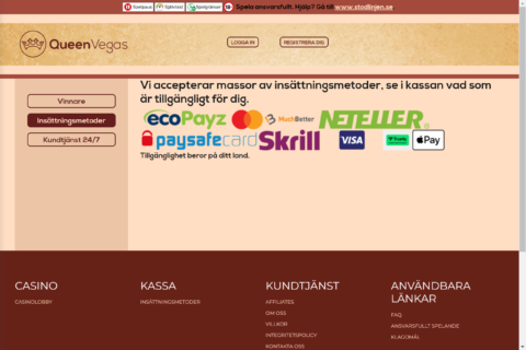 Queen Vegas Casino ansvarsfullt spelande