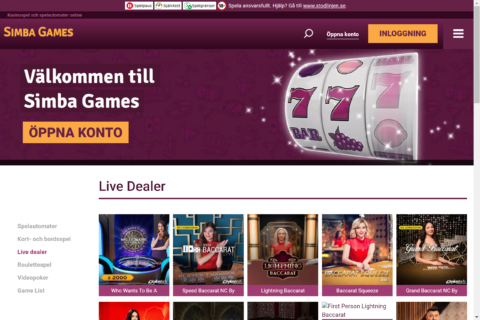 Simba Games Casino ansvarsfullt spelande