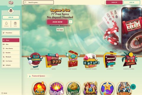 777 Casino startsidan
