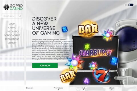 GoProCasino Casino startsidan