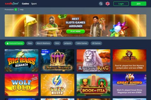 Luckland Casino startsidan