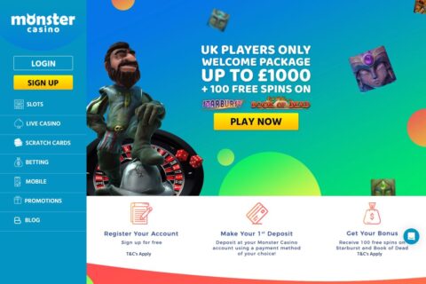 MonsterCasino Casino startsidan