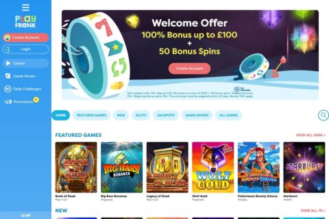Play Frank Casino startsidan