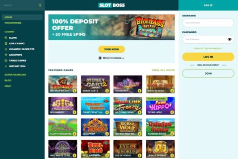 Slot Boss Casino startsidan