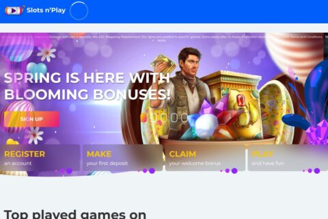 SlotsnPlay Casino startsidan
