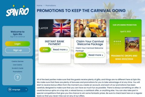 Spin Rio Casino kampanjer