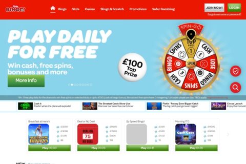 Sun Bingo Casino startsidan