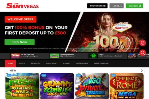 Sun Vegas Casino startsidan