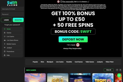 Swift Casino Casino startsidan