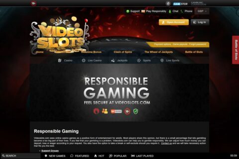 Videoslots Casino ansvarsfullt spelande