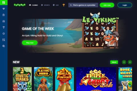 JeffBet Casino startsidan